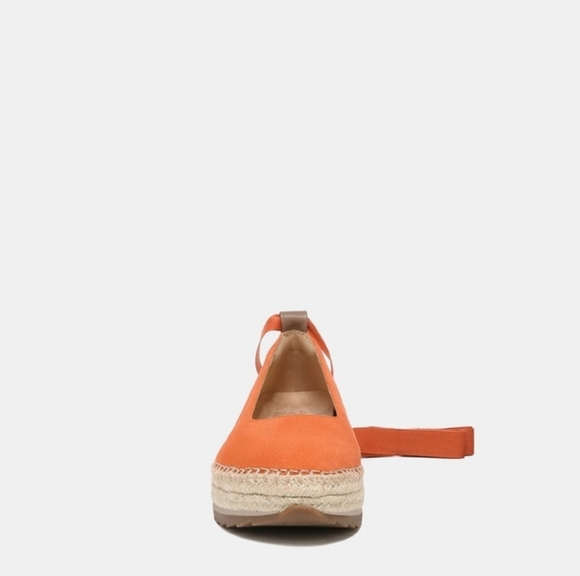 Naturalizer Impress Espadrille Flat - Pottery Orange Suede Shoes Sz 8 - Picture 3 of 8